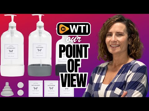 Glass Laundry Detergent Dispenser Set w/Silicone Base - WTI product video review
