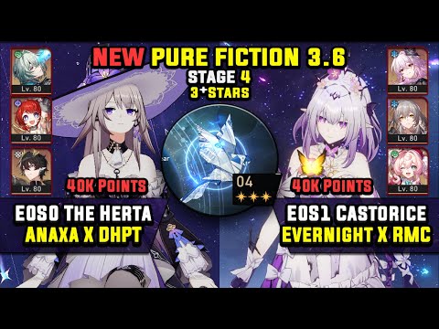 E0 The Herta Carry W/ Anaxa & E0 Castorice Carry (3 Stars) Pure Fiction 4 Honkai Star Rail 3.6