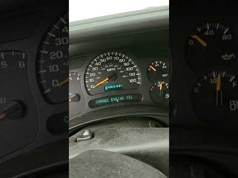 How to reset the change oil light on a Chevy truck