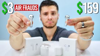 $3 Fake AirPods vs $159 AirPods.. RIP Ears?