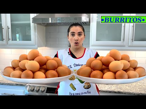 BURRITOS DE HUEVO 🍳 Desayuno en minutos ¡Súper fácil y delicioso! 🌯