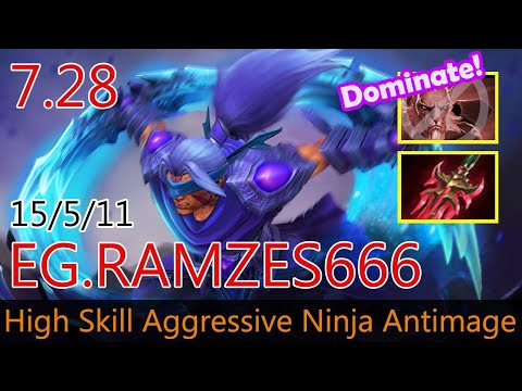 EG.Ramzes666 [Antimage] Epic Battle Against Phantom Lancer | Dota2 - 7.28