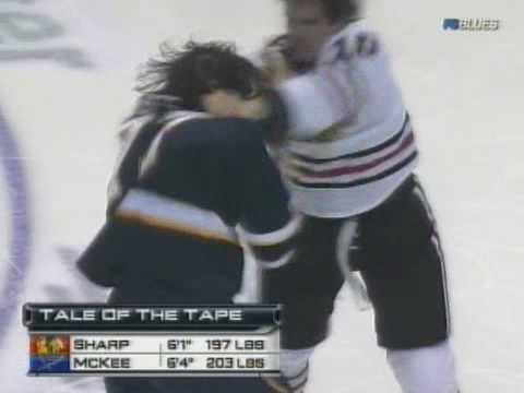 Patrick Sharp vs Jay McKee Jan 17, 2009