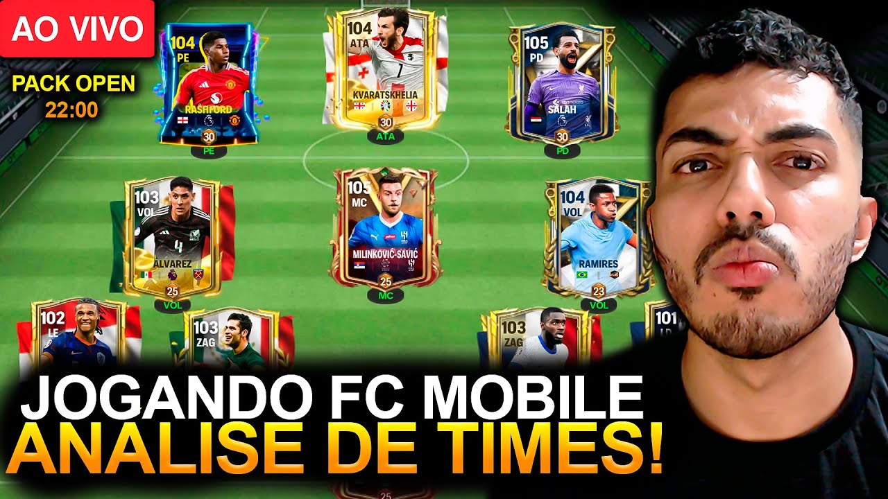 BORA! 🔴 JOGANDO FC MOBILE + PACK OPEN 🤑 | ANÁLISE de TIMES ON - FC MOBILE 25