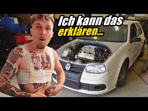 VR5 engine removal with a broken back | There are nicer things 🤕