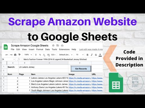 Scrape Amazon Website to Google Sheets