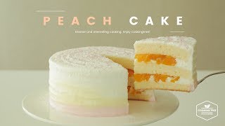 🍑사랑스러운🍑 복숭아 케이크 만들기 : Peach cake Recipe - Cooking tree 쿠킹트리