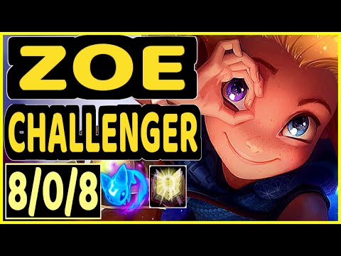GREVTHAR (ZOE) - 8/0/8 KDA MID CHALLENGER GAMEPLAY - BR