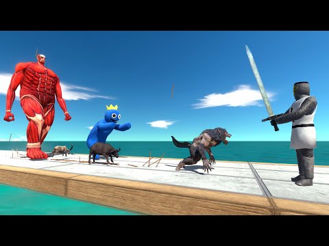 Escape from Ballista Rain | Bridge of Death Challenge - Animal Revolt Battle Simulator