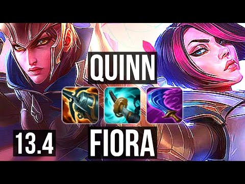 QUINN vs FIORA (TOP) | 2.1M mastery, 6 solo kills, 600+ games, Dominating | KR Master | 13.4