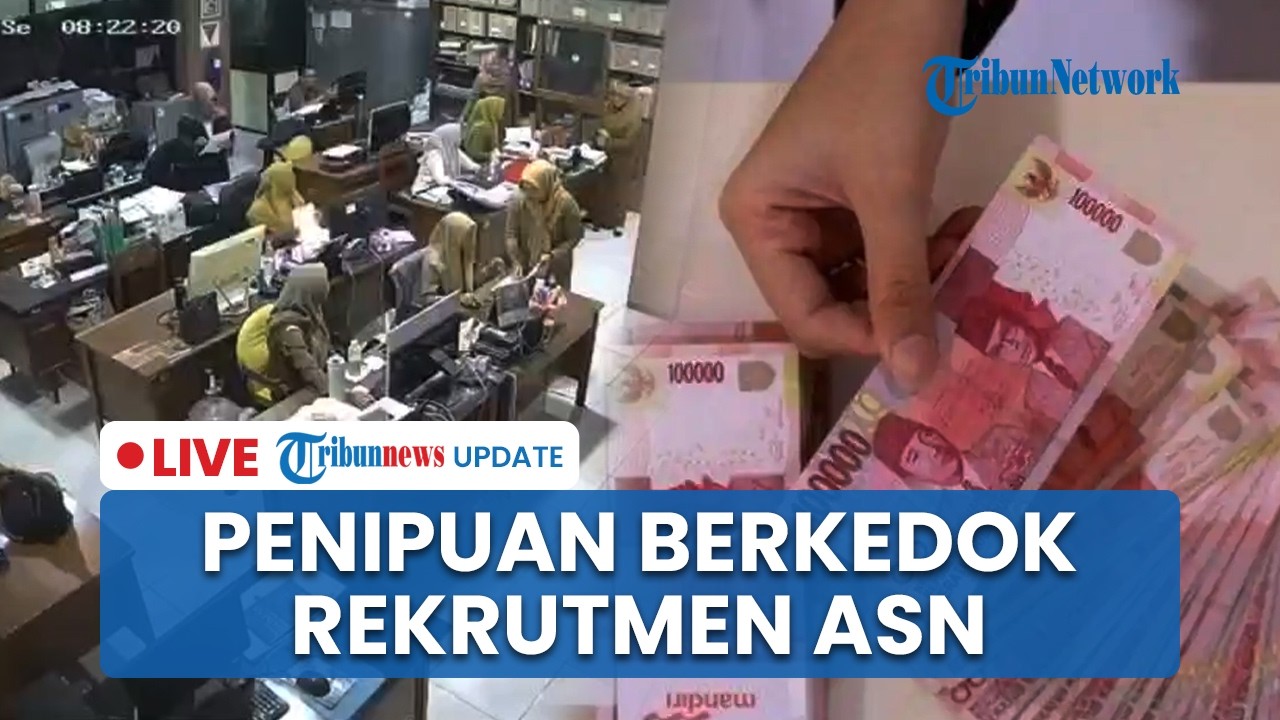 LIVE: Belasan Orang Berseragam ASN Masuk Kantor Pemkab Gresik Ternyata Korban Penipuan