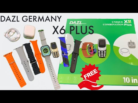 Dazl Germany X6 plus Smartwatch Dazl Germany X6 plus unique combination | 7 straps smartwatch |