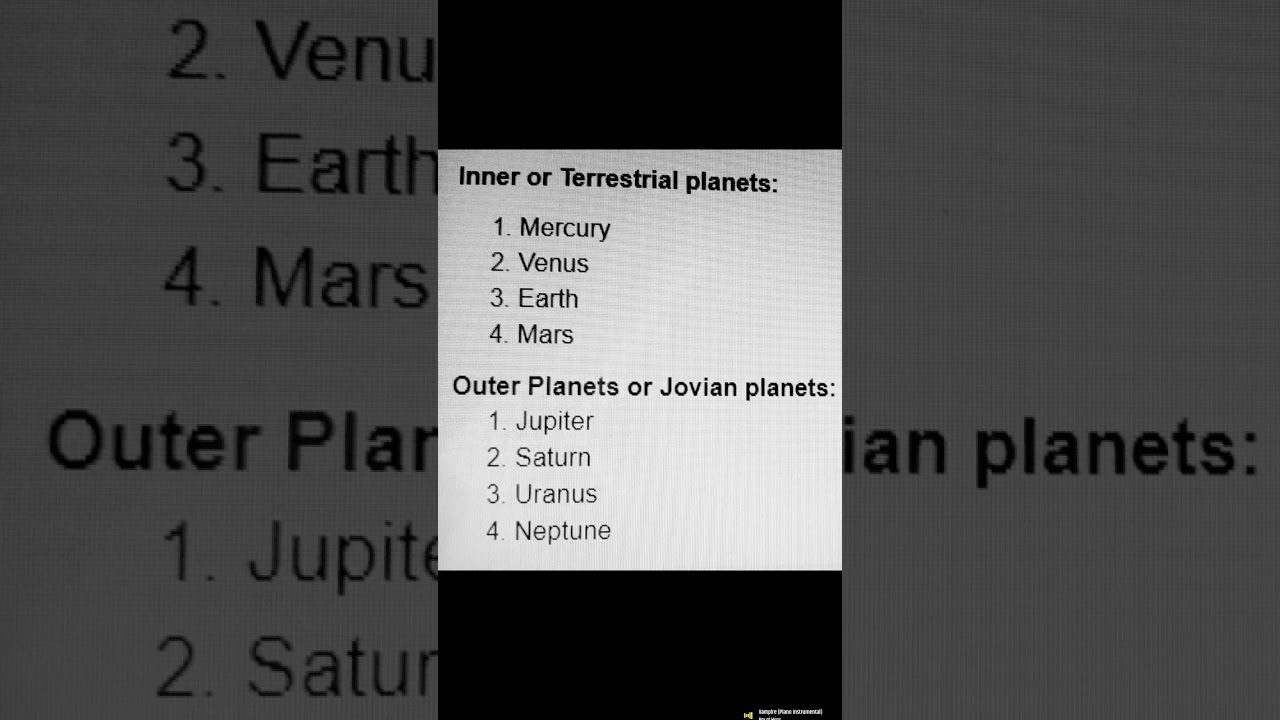 #Inner & Outer Planets