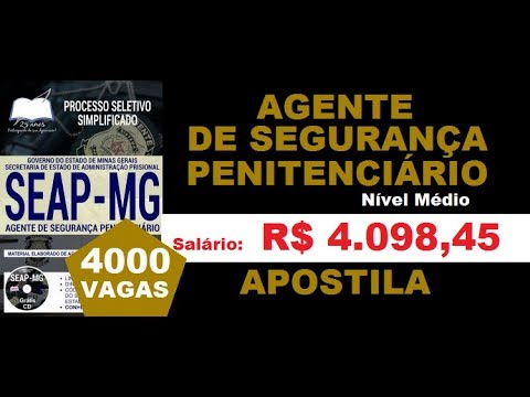 Apostila Processo Seletivo SEAP MG 2018 Cargo Agente de Segurança Penitenciário