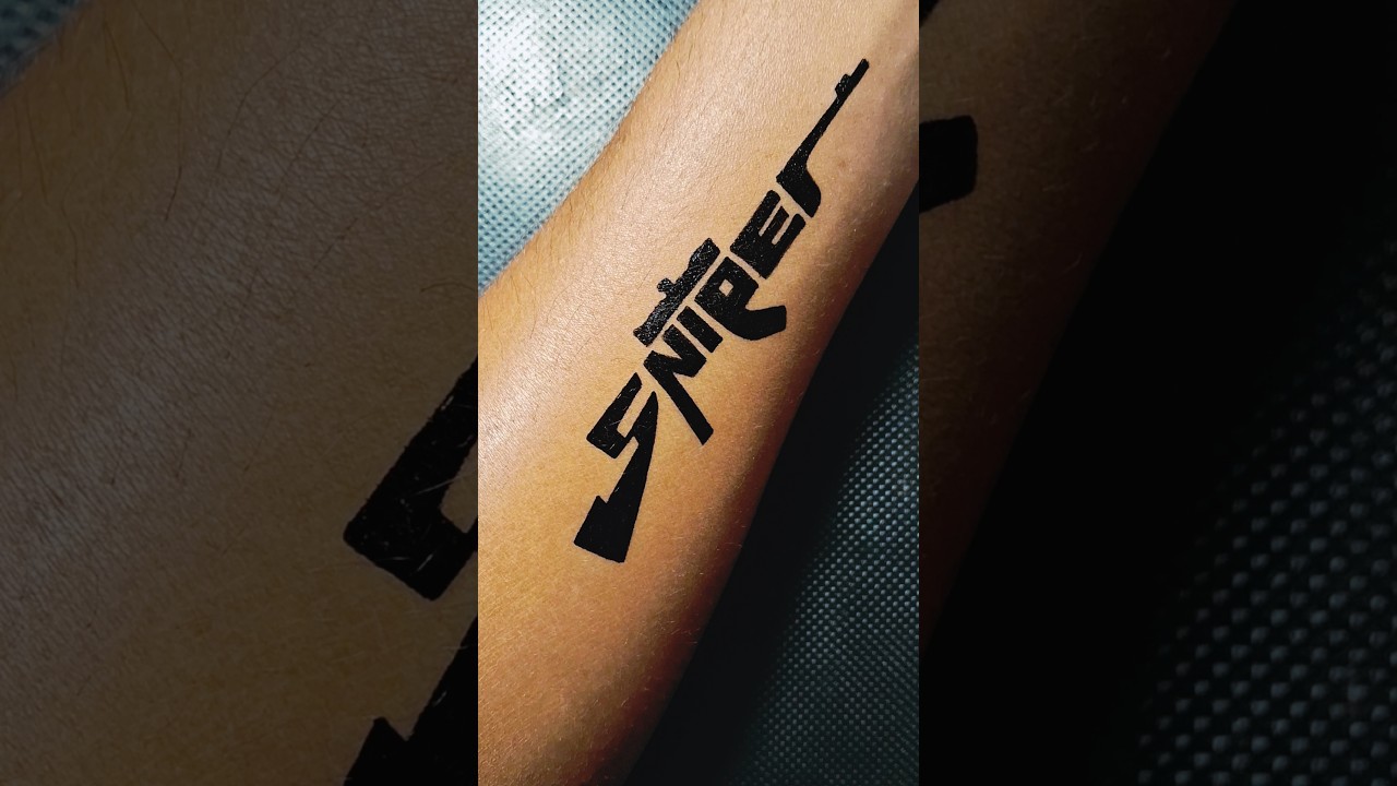 Temporary Arm Tattoo Featuring the Word 