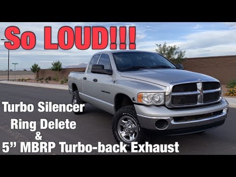 The Cummins gets LOUD! 5” Straight pipe Exhaust & CAI Install plus Deleting the Turbo Silencer Ring