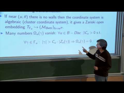 Maxim Kontsevich - Wall-crossing and geometry at infinity of Betti moduli spaces