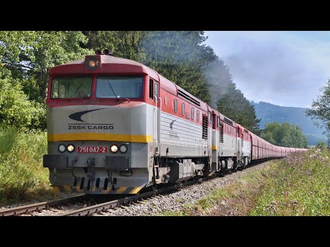 Vlaky Slovensko - 5 Bardotiek na Pn 57125 s uhlím do Hrabovca