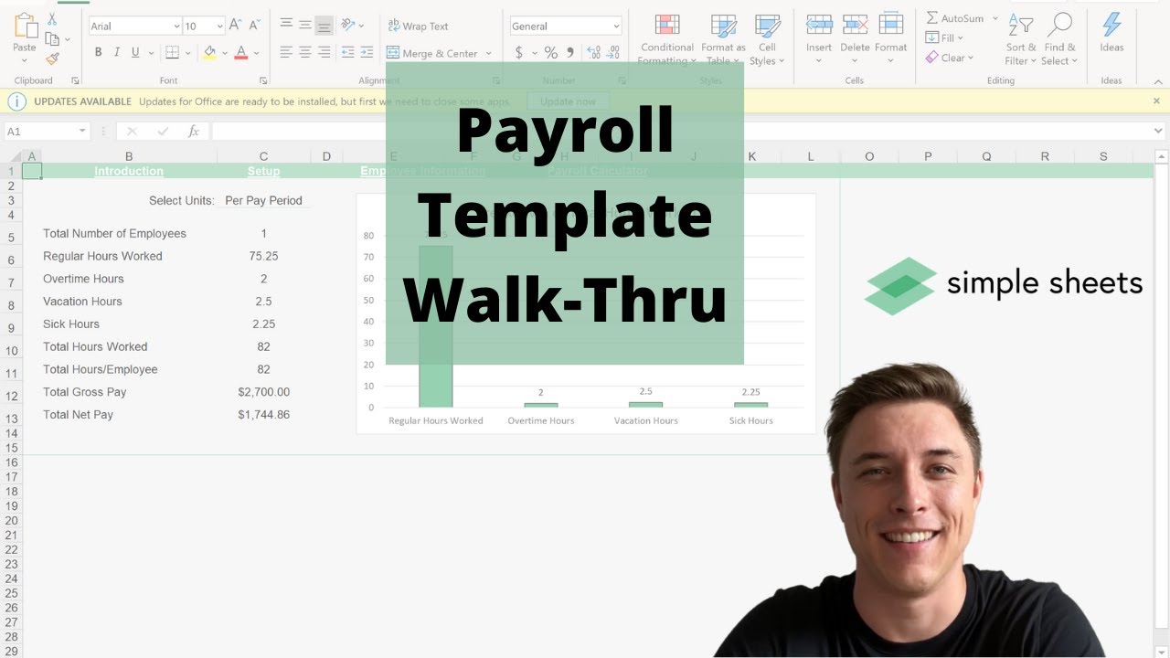 Payroll Excel Template Step-by-Step Video Tutorial by Simple Sheets