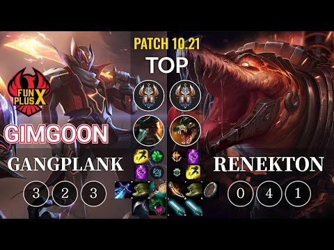 FPX GimGoon Gangplank vs Renekton Top - KR Patch 10.21