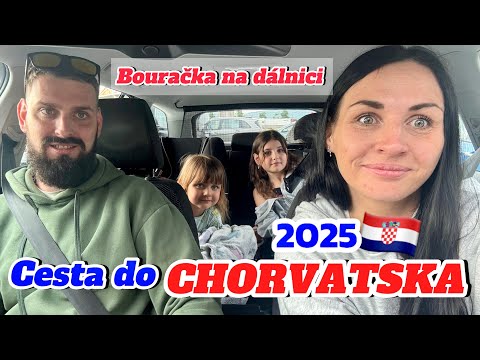 CESTA DO CHORVATSKA 2025 🇭🇷 KAŠTELA Bouračka na dálnici, úmorná cesta  #2 🚘🌴