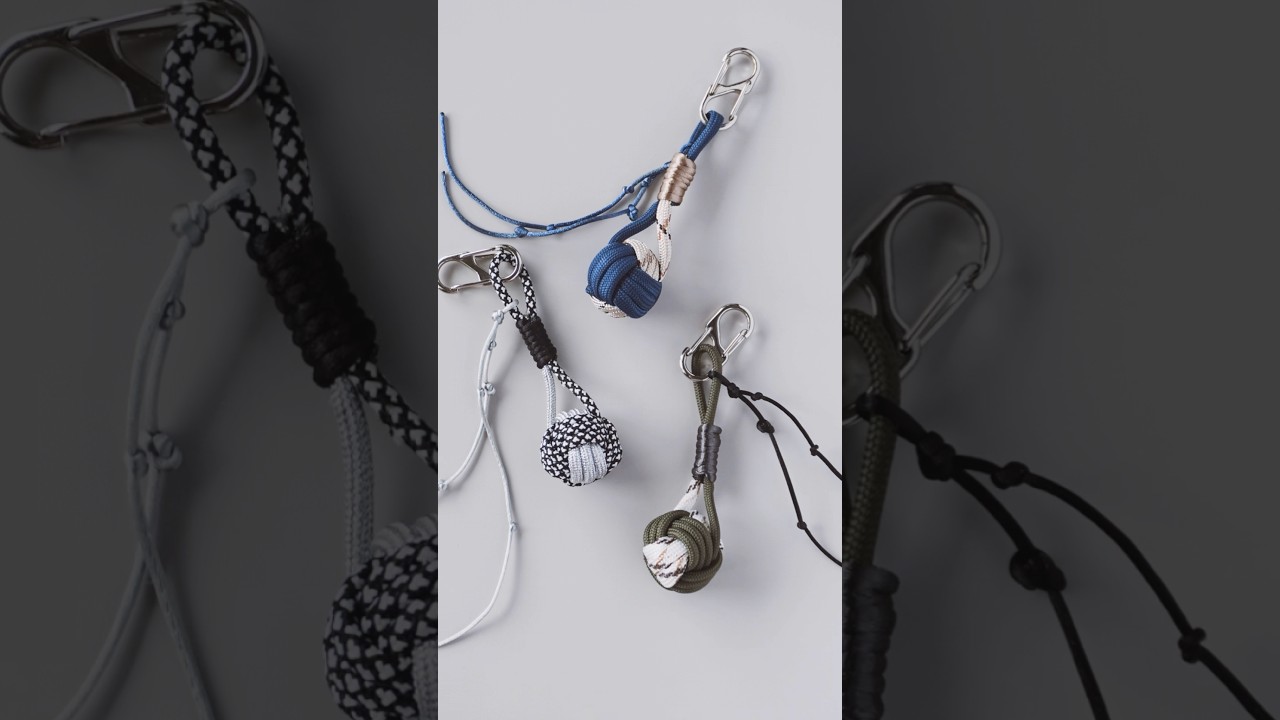 端材紐の結びキーホルダーメイキング #マクラメ #パラコード