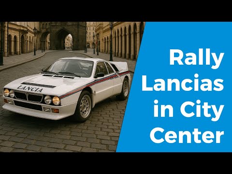 Lancia 037, Stratos & Delta in Prague | Pure Rally Sound in the Historic City Center