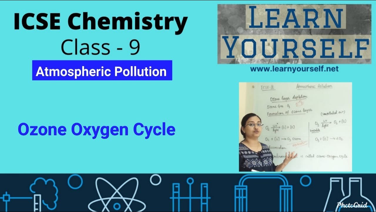 ICSE Std 9 Chemistry Ozone Oxygen Cycle || Ozone Layer|| Atmospheric Pollution