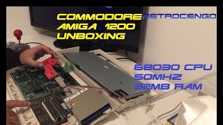 Commodore Amiga 1200 unboxing 68030 50MHz 32MB Ram CF card Indivision AGA MK2cr