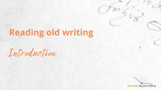 Introduction to palaeography
