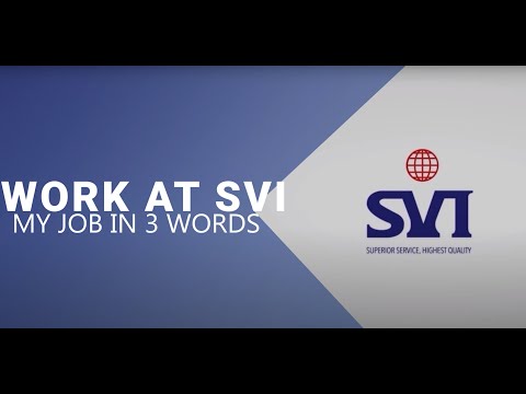 Work at SVI | My job in 3 Words