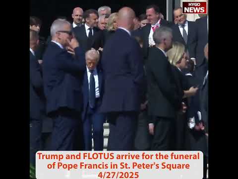 Trump & FLOTUS stand alongside world leaders at Pope Francis funeral in St. Peter's Square