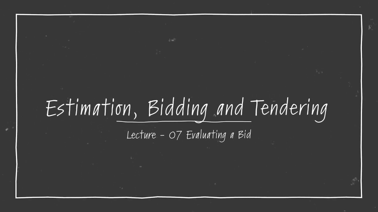 Tendering Process in Construction Industry - Prequalifying to  bid for a construction job