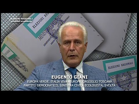 Toscana, Regionali 2020: i candidati - Eugenio Giani, E.V./IV,+E./Orgoglio Tos./PD/Sin.C.Eco./Svolta