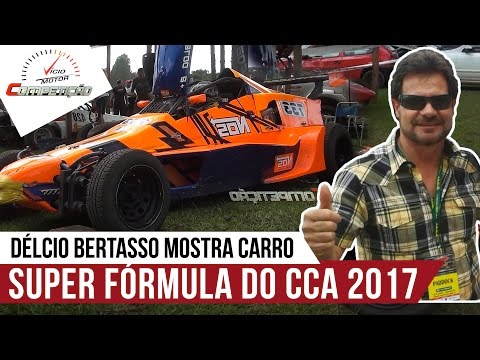 piloto Délcio Bertasso mostra carro da categoria Super Fórmula do CCA 2017 I Programa Competição