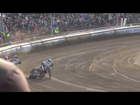 ŻKS Ostrovia Ostrów - Orzeł Łódź - Upadek Schleina - 13 bieg - 28.04.13