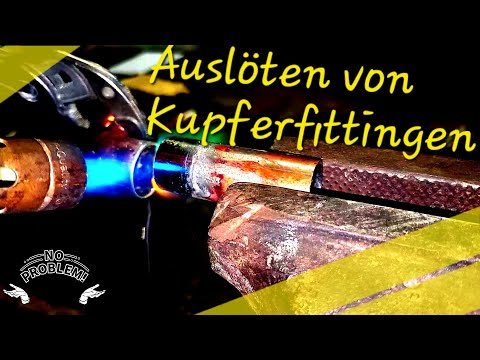 Wiederverwenden von Lötfittings und das Auslöten von Kupferrohr