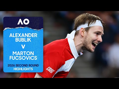 Alexander Bublik v Marton Fucsovics Highlights | Australian Open 2026 Second Round