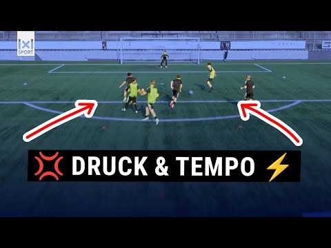 3-gegen-2 mit Nachstarter ⚡ Entscheidungsfindung spielnah trainieren im Fussball #fussball