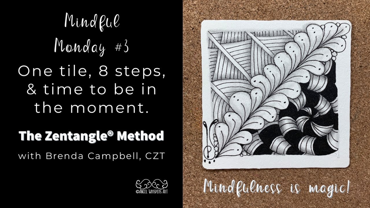 Mindful Monday #3: Easy, Beginner tiles created using the Zentangle® Method of drawing