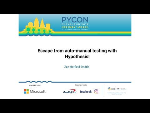 Image thumbnail for talk Escape from auto-manual testing with Hypothesis!