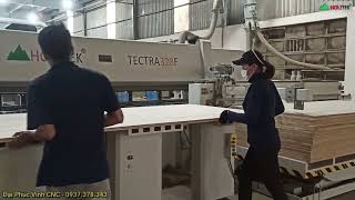 Máy cưa ván tự động TECTRA-328F kết hợp máy đẩy ván thông minh Holztek