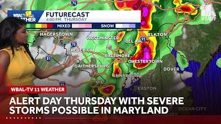 Severe storm possible in Baltimore Thursday afternoon