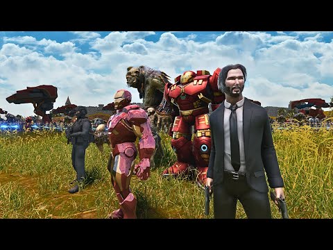 5,000,000 ALIENS & PREDATOR ARE ATTACKING THE BRITISH & FRENCH FORTRESS - WARHAMMER 40K - UEBS 2