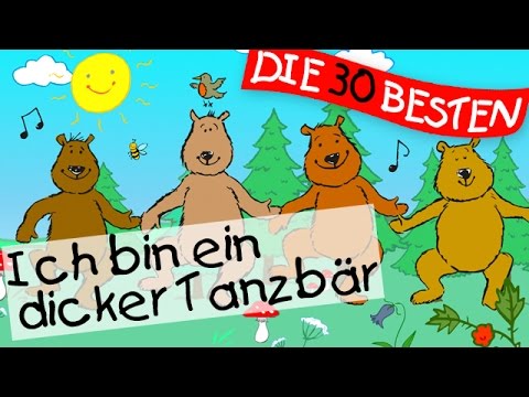 🏞️ Ich bin ein dicker Tanzbär - Bewegungslieder zum Mitsingen || Kinderlieder