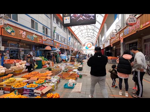 [4K] Caminhada na Coreia - Mercado tradicional de Yangyang em Gangwon-do (novembro de 2020) (EP.66)