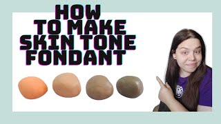 HOW to make SKIN TONE for fondant (with colouring and mixing colors) - Skin tone fondant tutorial