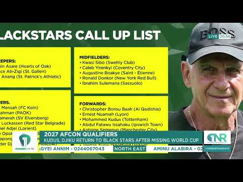 Kudus, Djiku Return as Queiroz Names Black Stars Squad for AFCON Qualifiers