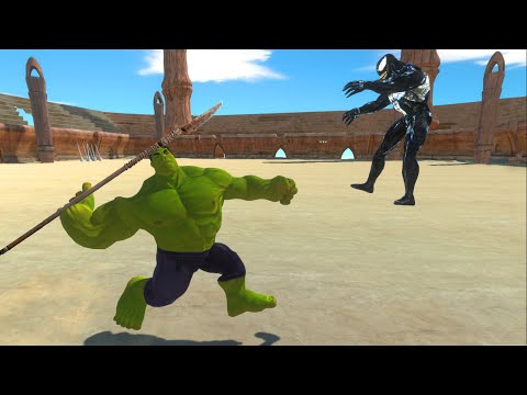 HULK vs VENOM Battle in Arena - Animal Revolt Battle Simulator