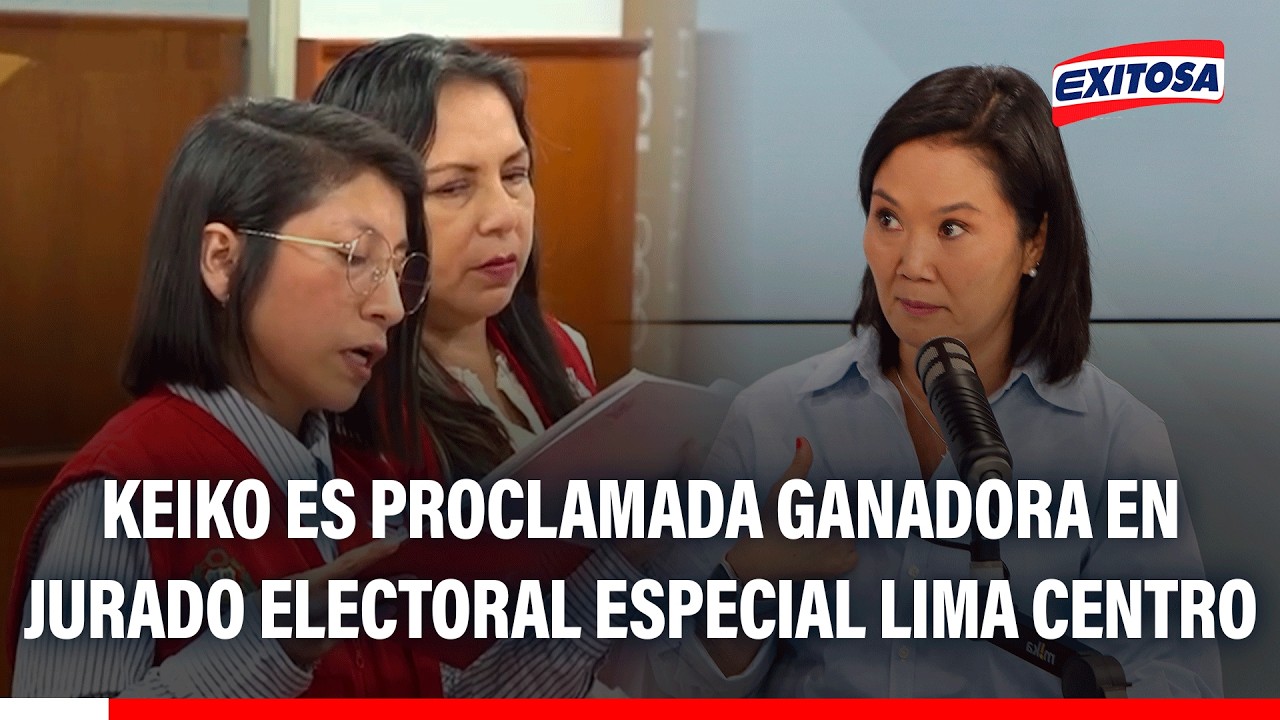 🔴🔵 Keiko es proclamada ganadora en Jurado Electoral Especial Lima Centro